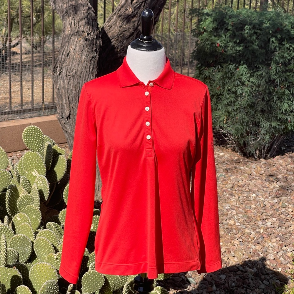 NIKE GOKF - TOUR PERFORMANCE Women's Red Polo Shirt
